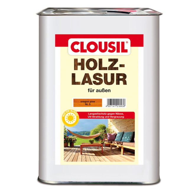 Clousil Holzlasur, Farbe: oregon-pine, Gebinde: 25 Ltr.
