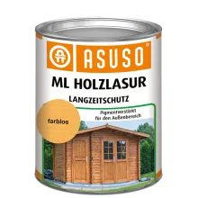 Asuso ML Holzlasur – Transparente Langzeitschutz-Lasur für außen